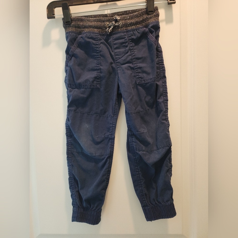 Kid's sz4 Sonoma Goods for Life Navy Blue Utility Jogger Pants Elastic Waistband